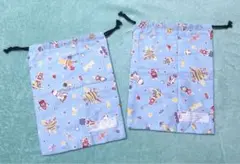 給食袋コップ袋　2点セット宇宙やロボットの柄