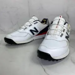 【美品】new balance ゴルフシューズ 26.0㎝ 白/紺/赤