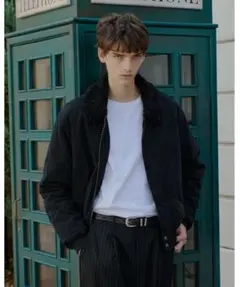 regen glanz collar boa blouson/襟ボアブルゾン