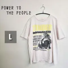 【美品】POWER TO THE PEOPLE Tシャツ ピンク レディース L
