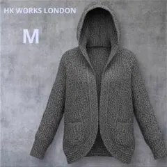 エイチケイワークス カーディガン フーディー グレー Mサイズ 美品
