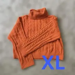 GU ケーブルニット オレンジ XL
