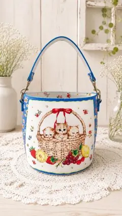 【franche lippee】フランシュリッペ　バスケットねこバケツ型バッグのサムネイル