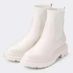 リブニットソックスブーツ gu m