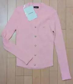 Lookast ルッケストピンク リブ編みカーディガン　新品　韓国アパレル