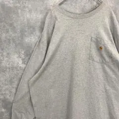 carhartt ロンT ワンポイント 胸ポケット ビッグサイズ