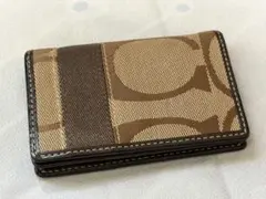 【COACH】コーチ ブラウン パスケース　名刺入れのサムネイル