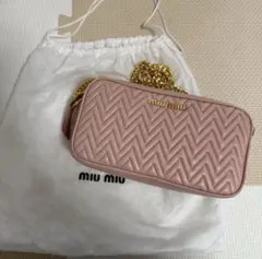 美品】MIU MIU マテラッセ チェーンショルダーバッグ 5BD138 - メルカリ