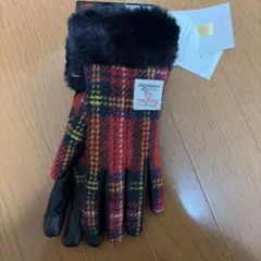 本日限定値下げ❣️Harris Tweed 手袋　チェック柄