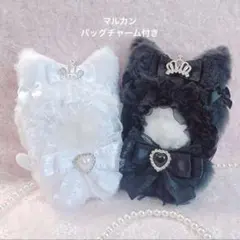 b.216 ぬい服 12cm ちびぐるみ 着ぐるみ メイド 白黒 ねこセット