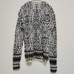 レオパード柄 長袖ニットセーター