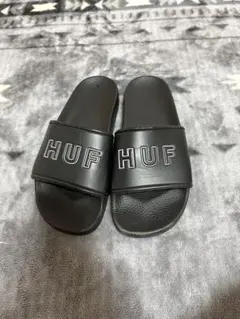 HUF ブラック スライドサンダルのサムネイル