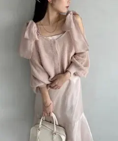 【美品】NICE CLAUP_マルチウェイニットセットワンピース