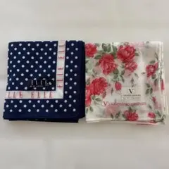ELLE ドット柄 & Valentino Garavani バラ柄 2枚セット