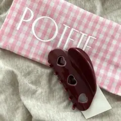 ハート型チェック柄ヘアクリップ - メルカリ