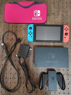 Nintendo Switch 本体 青/赤 充実の付属品、おまけ付き