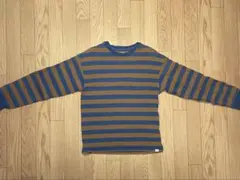 GAP 茶色と青のストライプ長袖Tシャツ