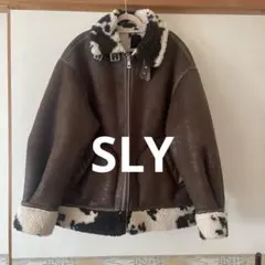 牛柄襟付きシープスキンムートンコート