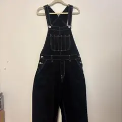 ブラック ホワイトステッチ サロペットのサムネイル