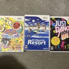 ソフト3本セット太鼓の達人Justdance Wii sports resort