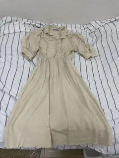 USED 古着　ヴィンテージ　ベージュ　ワンピース
