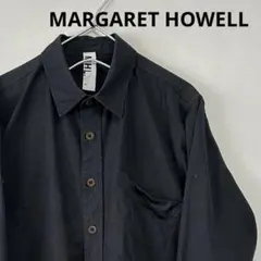 古着 90s MARGARET HOWELL 長袖シャツ ブラックのサムネイル