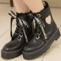 Honey Cinnamon ハニーシナモン ハートレザーブーツ