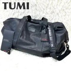 未使用級】TUMI 総革大型ボストンバッグ 銘板保護フィルム付 - メルカリ