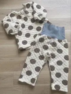 キルトパジャマ　100㌢ ドット　腹巻き付き