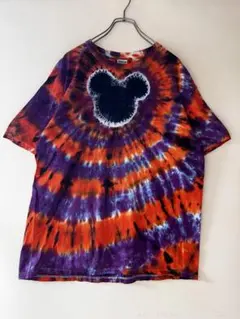 k*i様 No.4572 US古着タイダイTシャツ ミッキーマウス風柄 L GI