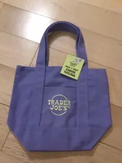 TRADER JOE'S パープルキャンバストートバッグ