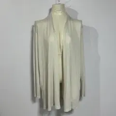 laf... ラエフ ロングカーディガン【42】ライトグレー カシミヤ/シルク混