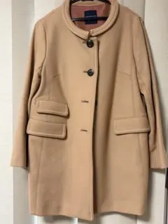 TOMORROWLAND ベージュ ロングコート　裏地ピンク 38号サイズ