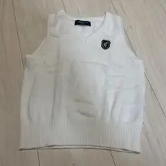 コムサイズム　白色ニットベスト❗️