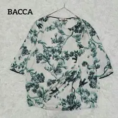 BACCA　ボタニカル柄ブラウス　カットソー
