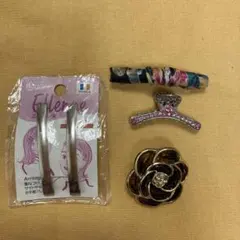 フラワーデザイン 他ヘアクリップセット　合計5点