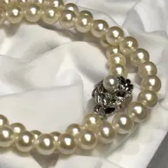 あこや真珠　照り強　パール　ネックレス　長さ42㎝　大きさ6.7㎜～6.8㎜