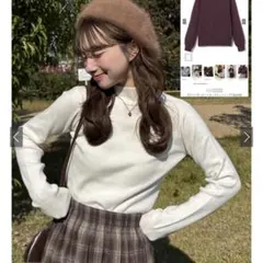 新品　GRL カシミヤタッチハイネックニットトップス　cu233