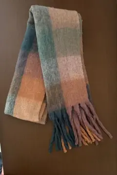 マフラー　チェック柄