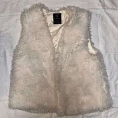 w closet フェイクファーベスト ホワイト
