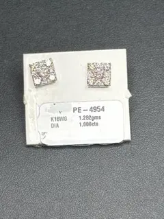 K18WG 天然ダイヤモンド ピアス 0.50ct - メルカリ