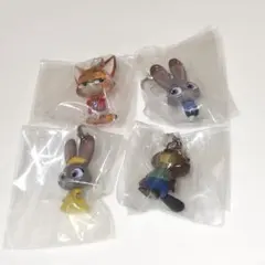 ズートピア2 めじるしアクセサリー ガチャ　4点セット　ニック　ジュディ