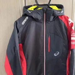 ASICS フード付き中綿ジャケット Mサイズ/裏起毛/ブラック/A77