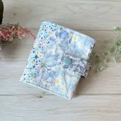 ブルーのマスクケース付き Boxティッシュポーチ❀