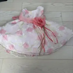 花柄ピンクベビードレス