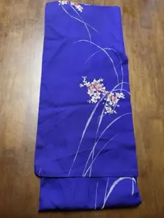 激安！！紫の花柄単着物
