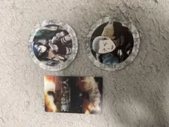 進撃の巨人 コースター2枚、3Dステッカー1枚、しおり1個セット