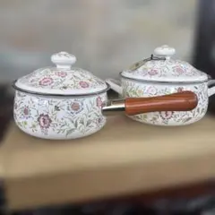 エジリー　琺瑯　両手&片手鍋　ブリティッシュヘリテージ　セット売り Ejiry 新品江尻ホーローエジリーほうろう両手鍋＆片手鍋
