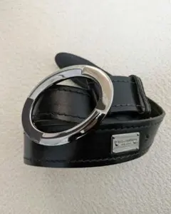 ガ*ン様 ドルチェ&ガッバーナ　ブラックレザーベルト　95センチ