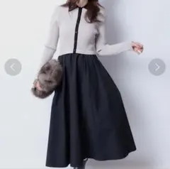 【新品未使用】JUSGLITTY ビスチェニットドッキングワンピース 新品未使用】JUSGLITTY ビスチェニットドッキングワンピース